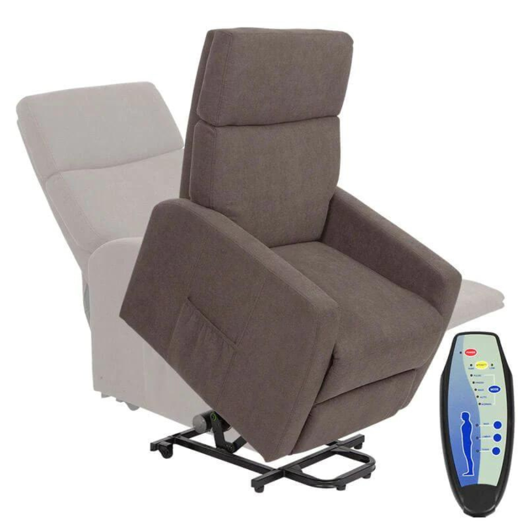 Vive Health Large Power Lift Chair Recliner with 5 Massage Modes - Brown - Senior.com Assisted Lift Chairs