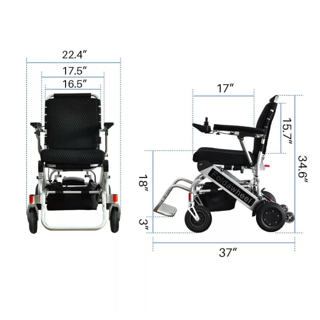 Foldawheel Electric Extreme Lightweight Folding Power Chair - Only 46 lbs - Senior.com Wheelchairs