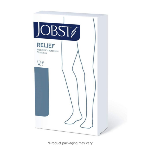 JOBST Relief Thigh High Closed Toe Silicone Compression Stockings
