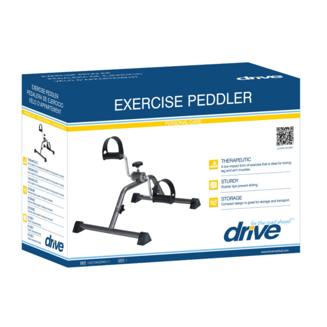 Drive Medical Exercise Pedaler in Silver Vein Finish - Senior.com Pedal Exercisers