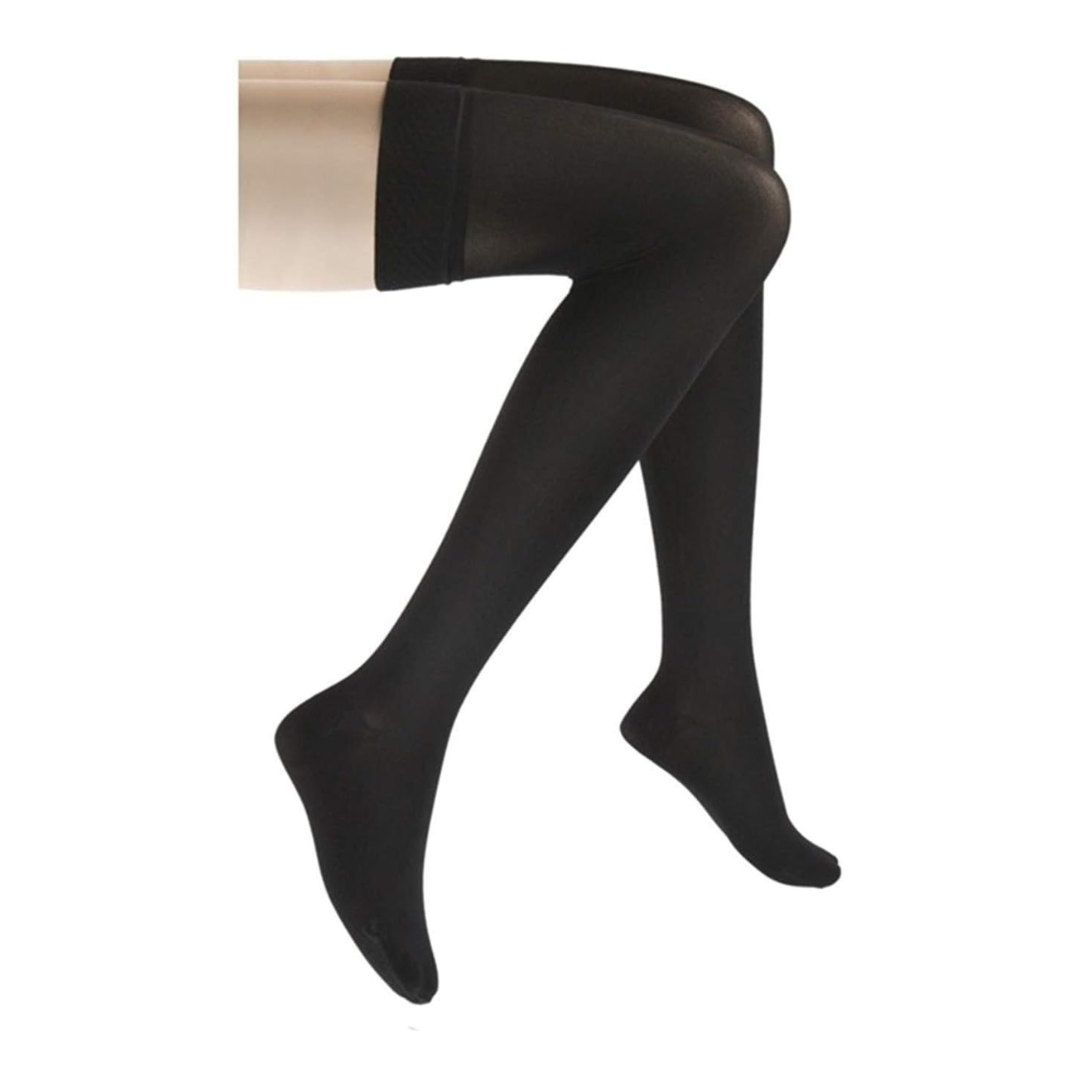 JOBST Opaque Thigh High 15-20 mmHg Compression Stockings with Dot & Closed Toe - Senior.com Compression Stockings