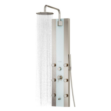 Pulse ShowerSpas Tropicana Panel with 10" Rain Showerhead, 6 Body Spray Jets and Hand Shower - 2.5 GPM - Senior.com Shower Systems