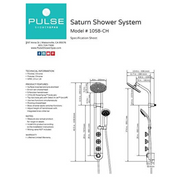 Pulse Showerspas Saturn System with 8" Rain Showerhead & 3 PowerSpray Body Jets - Senior.com Shower Systems