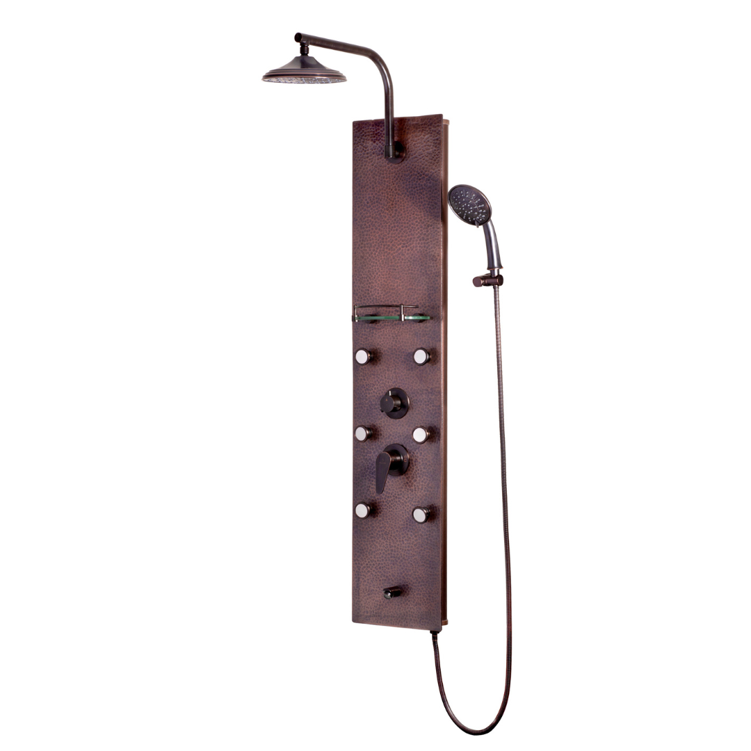 Pulse ShowerSpas Sedona Shower System - Hammered Copper - Senior.com Shower Systems