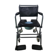 MOBB Healthcare Padded Steel Commode Chair with Wheels II - Senior.com Shower Chair Commode