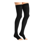 JOBST Opaque Thigh High 15-20 mmHg Compression Stockings with Dot & Open Toe - Senior.com Compression Stockings