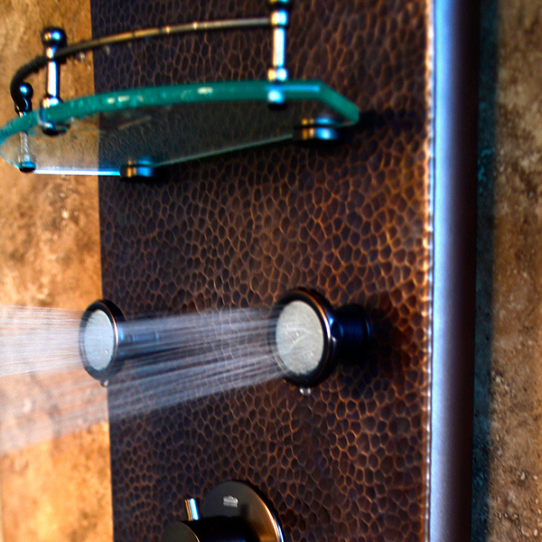 Pulse ShowerSpas Sedona Shower System - Hammered Copper - Senior.com Shower Systems