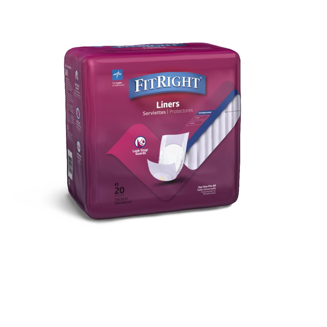FitRight Incontinence Liners for Adults - Case of 80 - Senior.com Incontinence