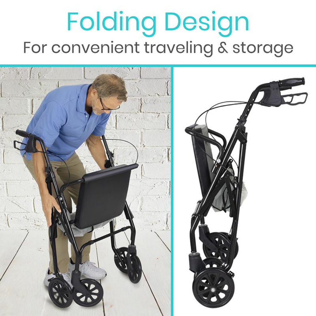 Vive Health Bariatric Rollator with Storage, Backrest and Comfy Seat - Senior.com Rollators