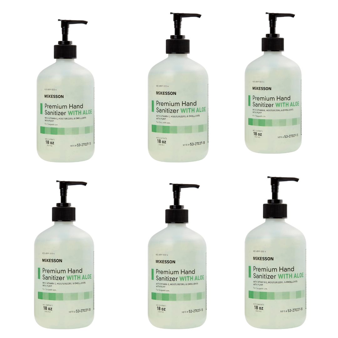 McKesson Premium Hand Sanitizer with Aloe and Spring Water Scent - 18oz Pump Bottle - Senior.com Hand Sanitizers