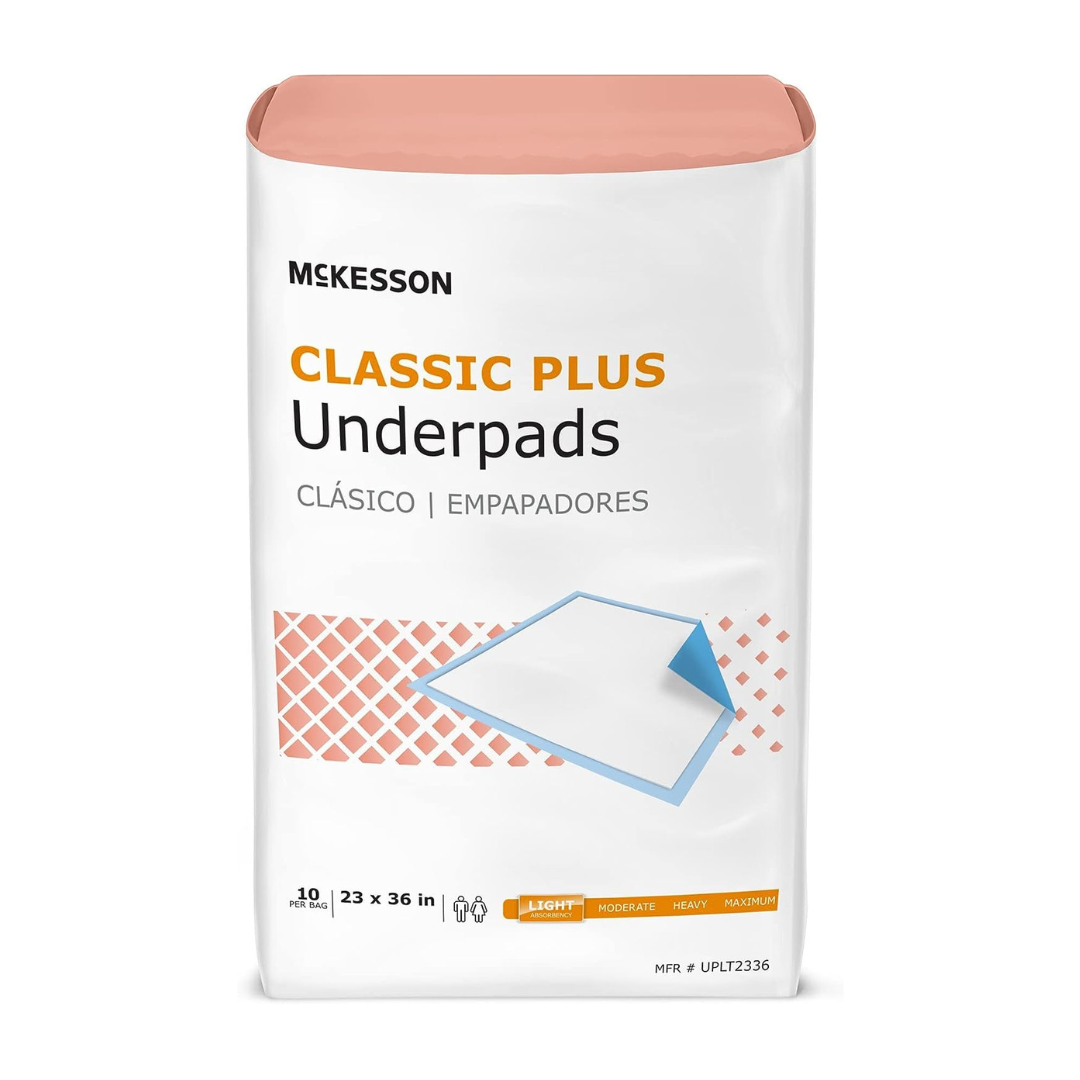 McKesson Classic Lite Underpads - Disposable Lite Absorbency - Senior.com Underpads
