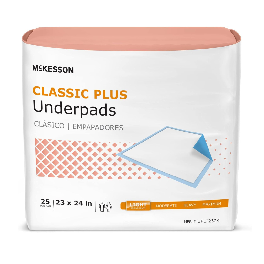 McKesson Classic Lite Underpads - Disposable Lite Absorbency - Senior.com Underpads
