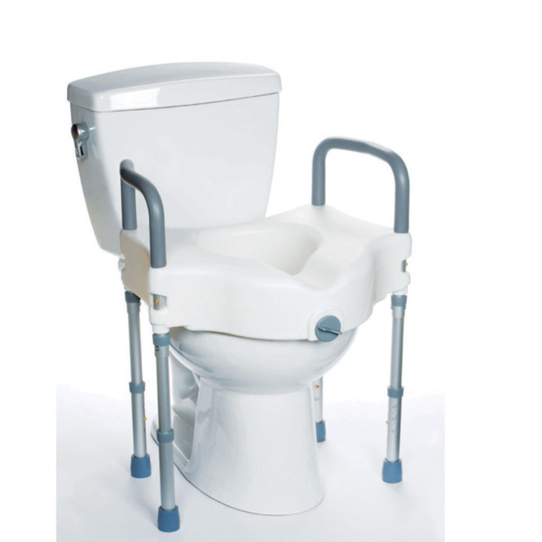 MOBB Healthcare Raised Toilet Seat with Support Legs and Arms - Senior.com Raised Toilet Seats