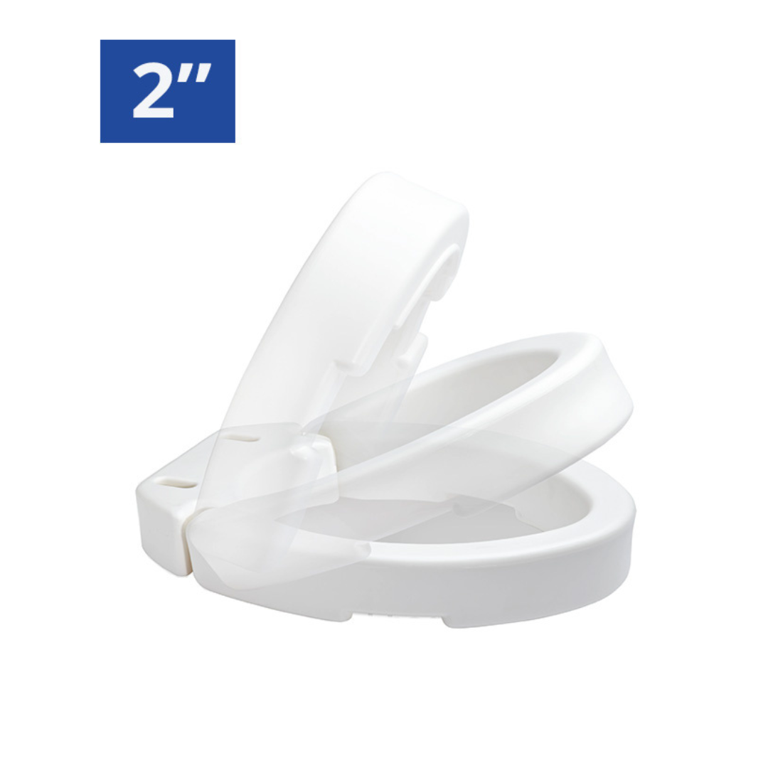MOBB Healthcare 2" Hinged Raised Toilet Seat - Senior.com Raised Toilet Seats