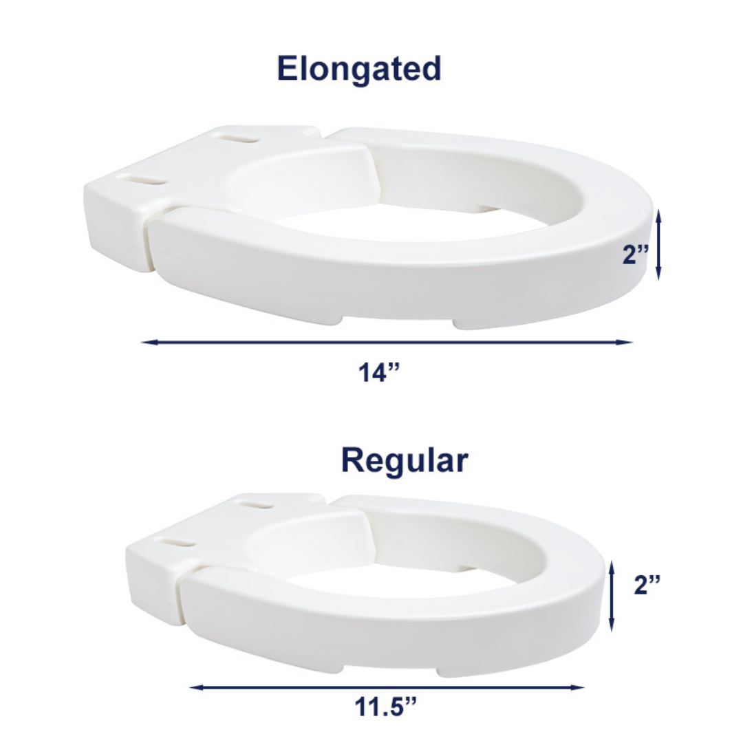 MOBB Healthcare 2" Hinged Raised Toilet Seat - Senior.com Raised Toilet Seats