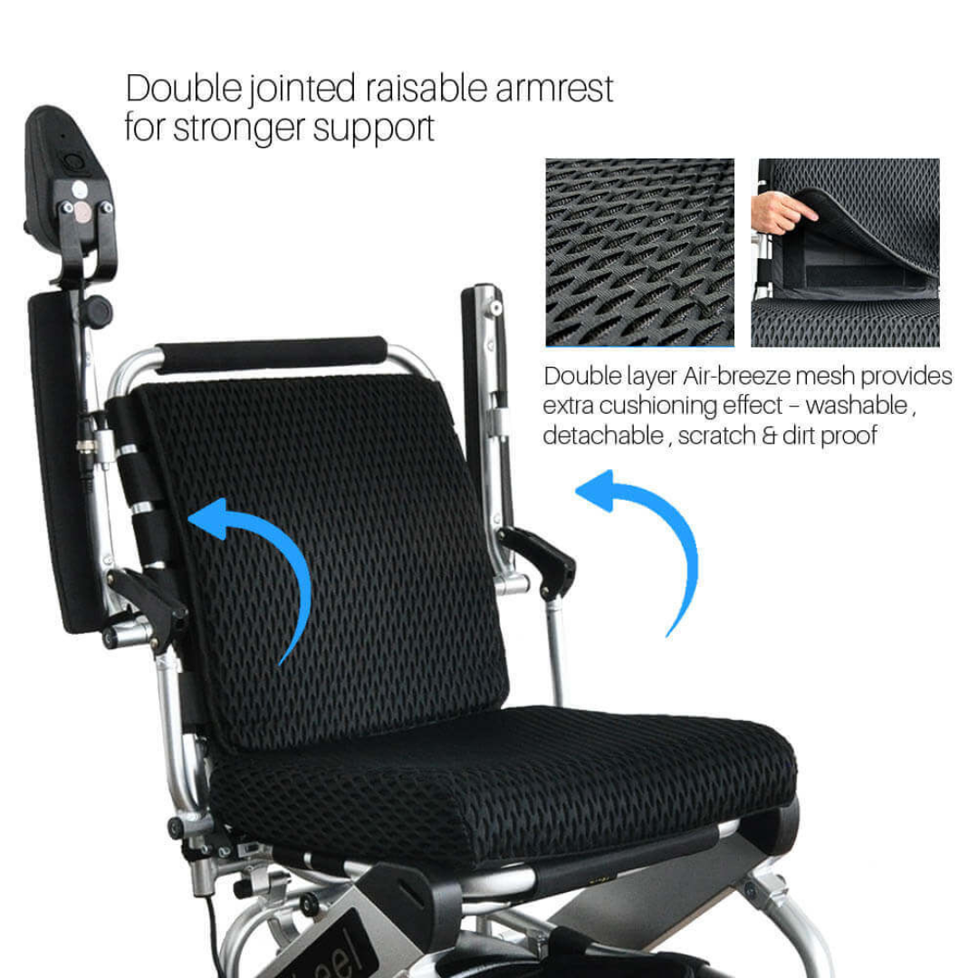 Foldawheel PW-999XL Long Range Lightweight Portable Power Chair - Senior.com Power Chairs