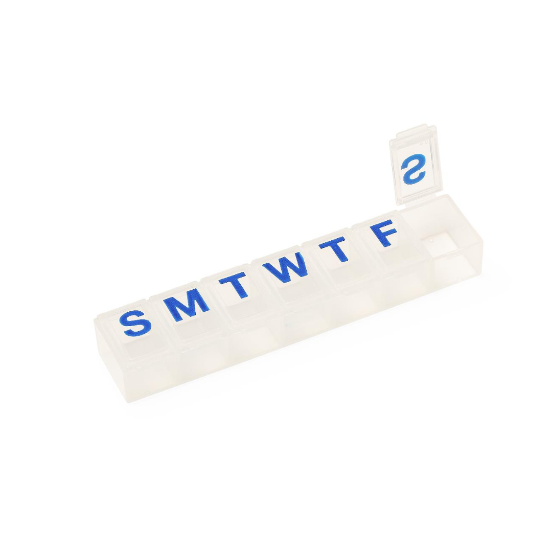 Medline XL 7-Day Pill Organize - Large Letters - Clear Case – Senior.com