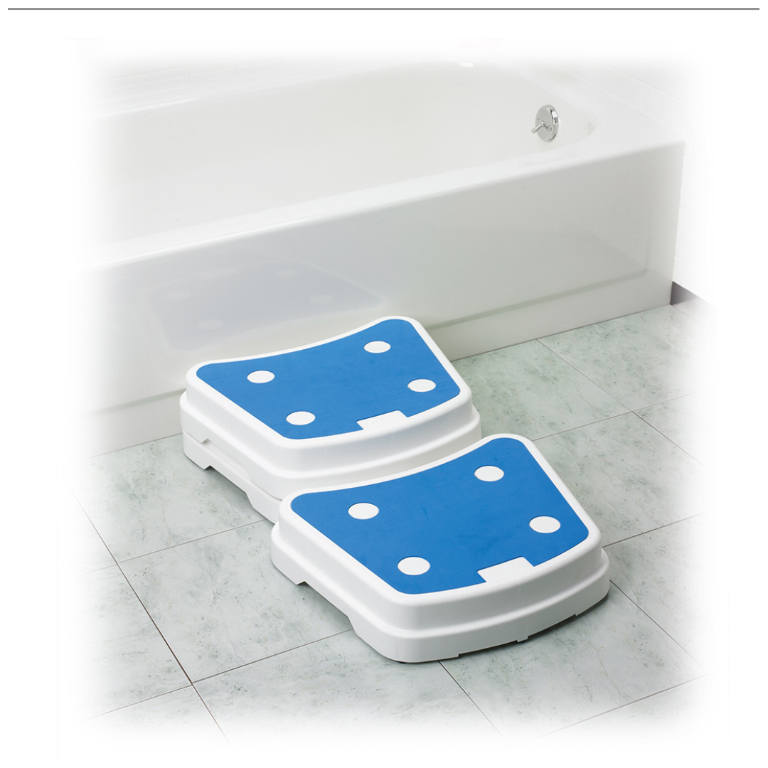 Drive Medical Portable Bath Step - Stackble Fall Prevention Bathtub Steps - Senior.com 