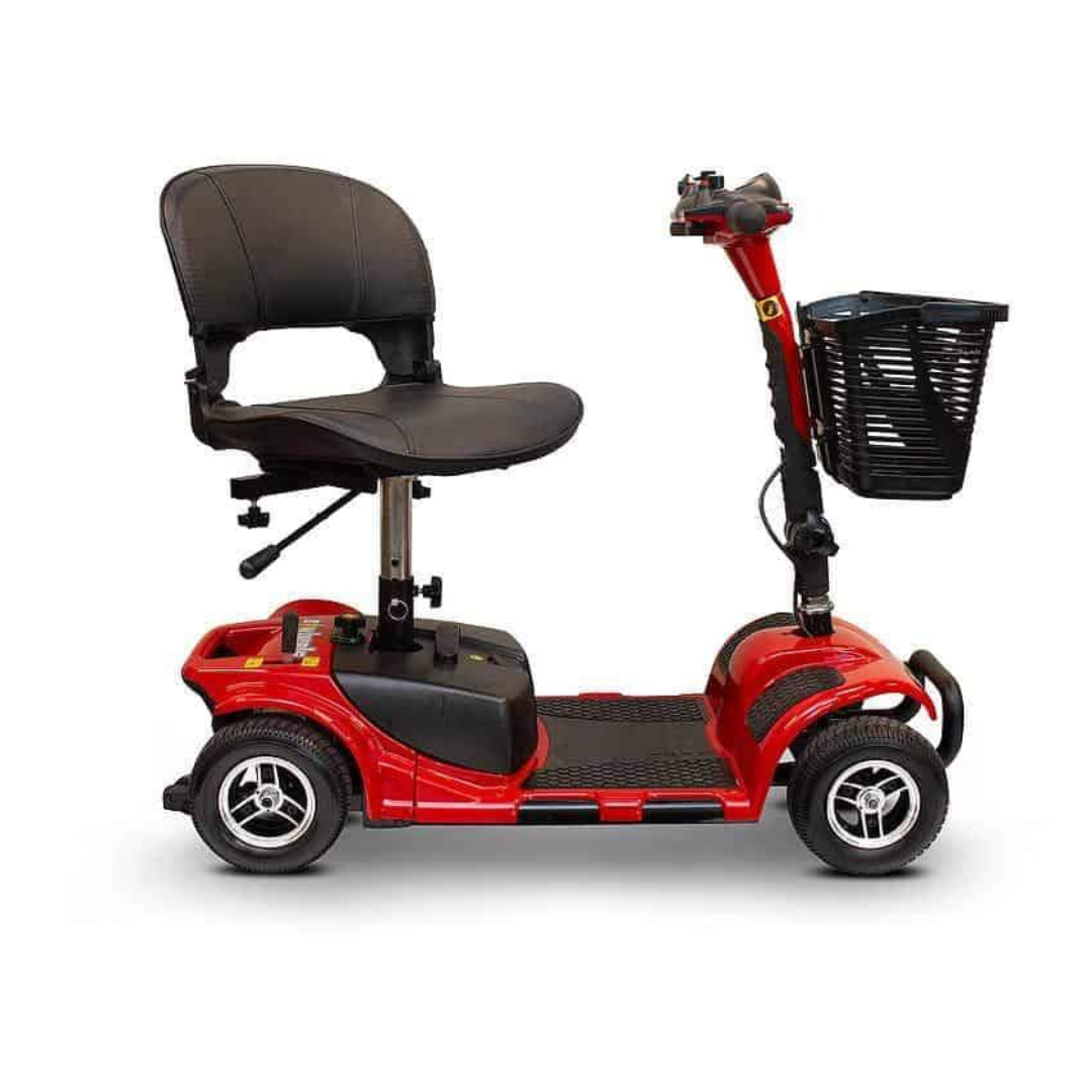 Ewheels EW-M34 Lightweight Portable Electric Mobility Scooter with Swivel Seat Red