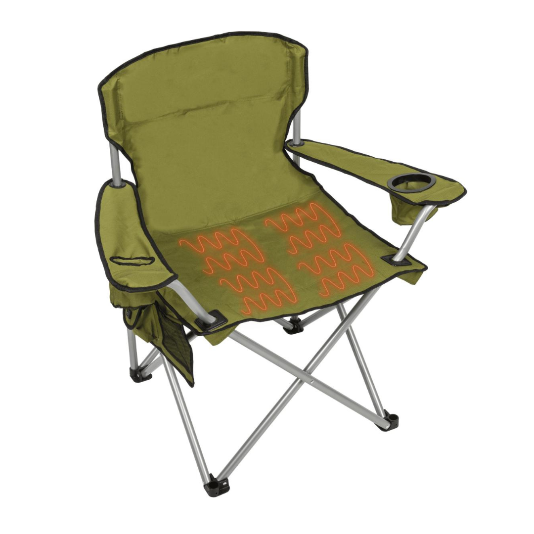 Camp & Go Heavy Duty Heated Quad Chair - Portable Heated Camping Chair