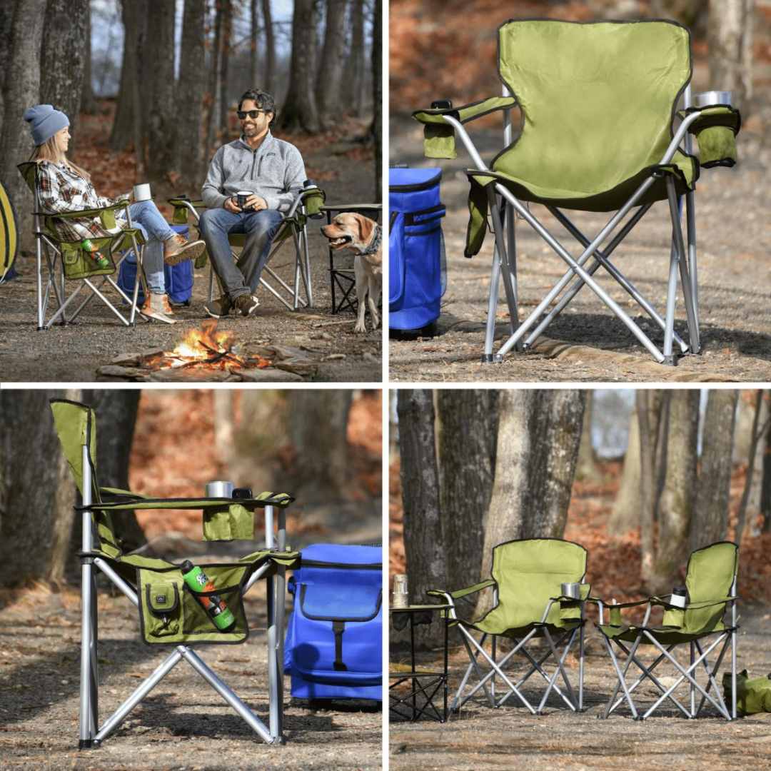 Camp & Go Heavy Duty Heated Quad Chair - Portable Heated Camping Chair - Senior.com Portable Chairs