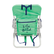 Life is Good® Lace-up Backpack Beach Chair - Reclines with Phone & Cup Holder - Senior.com Beach Chairs