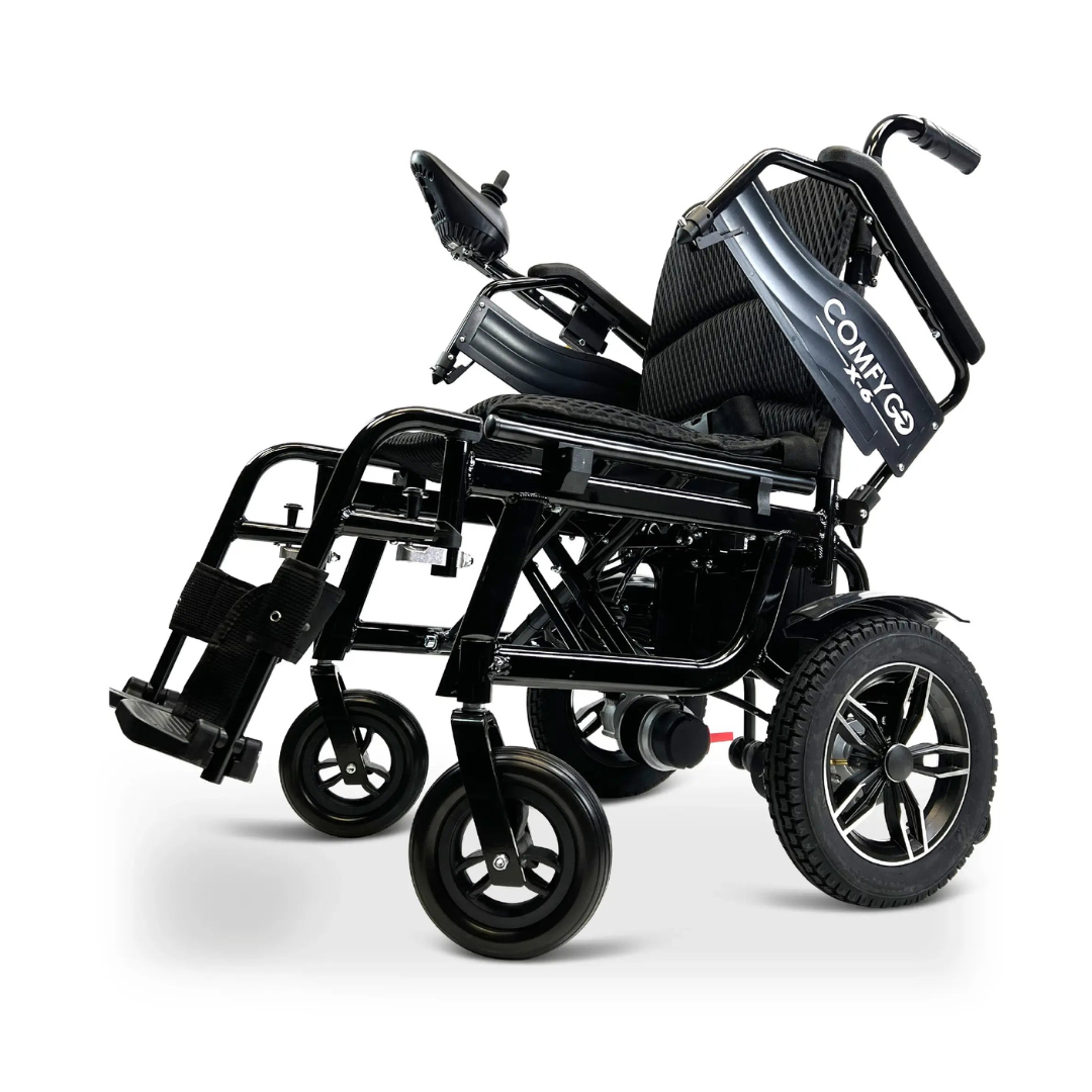ComfyGo X-6 Lightweight Portable Electric Wheelchair Black