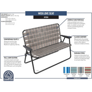 RIO CAMP & GO Double Wide Loveseat - Web Folding Chair - Senior.com Beach Chairs