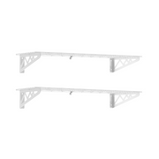 SafeRacks Garage Wall Shelves - 2 Pack Combo Set with 4 Hanging Hooks - Senior.com Wall Shelves