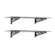 SafeRacks Garage Wall Shelves - 2 Pack Combo Set with 4 Hanging Hooks - Senior.com Wall Shelves