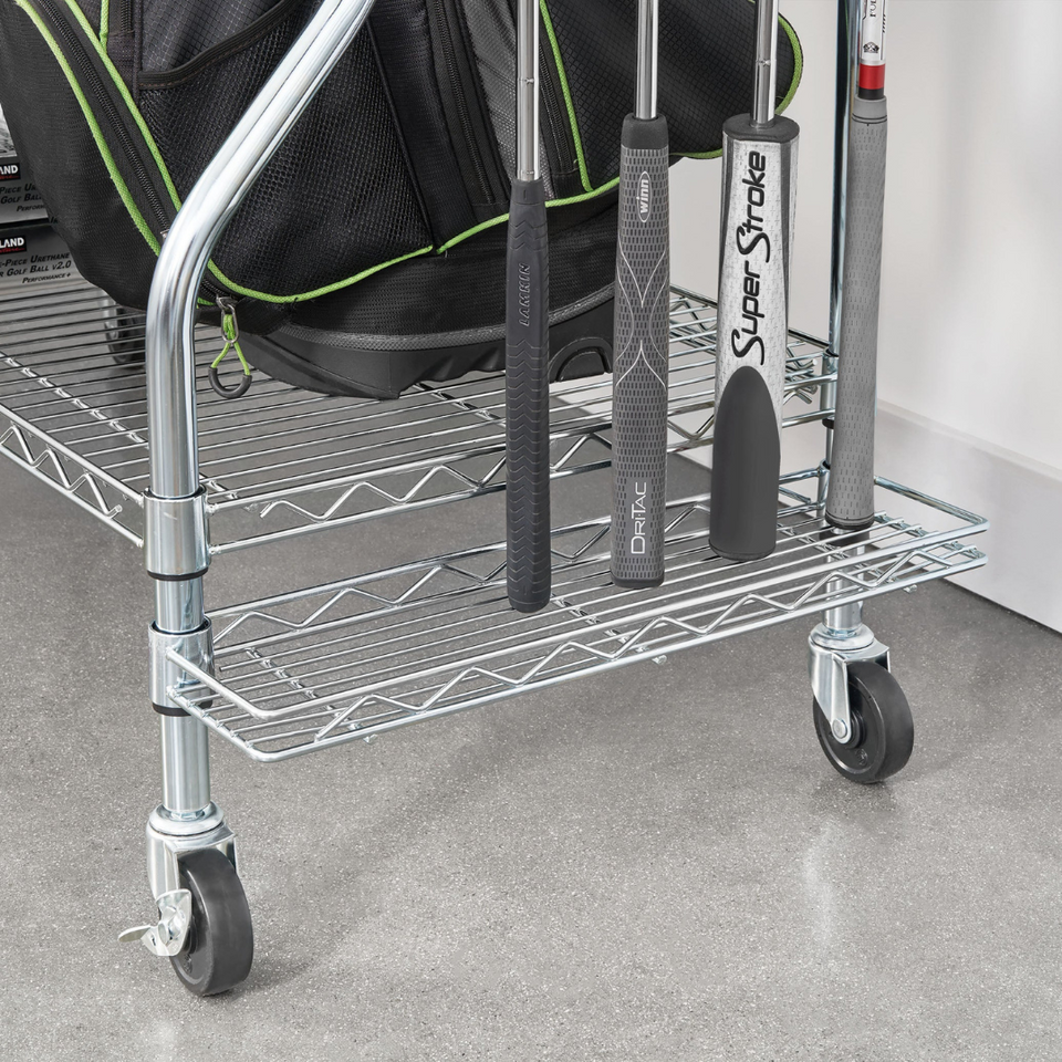 SafeRacks Golf Equipment Organizer & Rolling Storage Rack