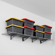 SafeRacks Garage Wall Shelves - 2 Pack Combo Set with 4 Hanging Hooks - Senior.com Wall Shelves