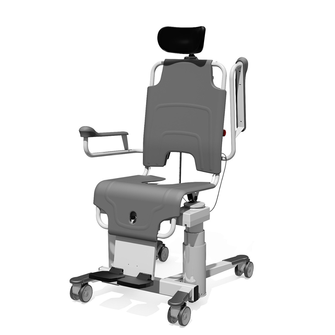 TR Equipment Battery Operated TR 1000 Rolling Shower Chair with Lift & Tilt Functions