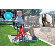 Trust Care Let’s Fly Lightweight Ergonomic Rollator - Built in Seat & Storage - Senior.com Rollators