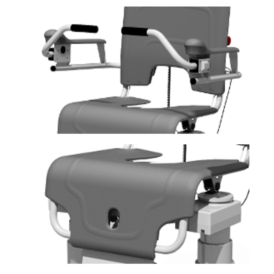 TR Equipment Battery Operated TR 1000 Rolling Shower Chair with Lift & Tilt Functions - Senior.com 