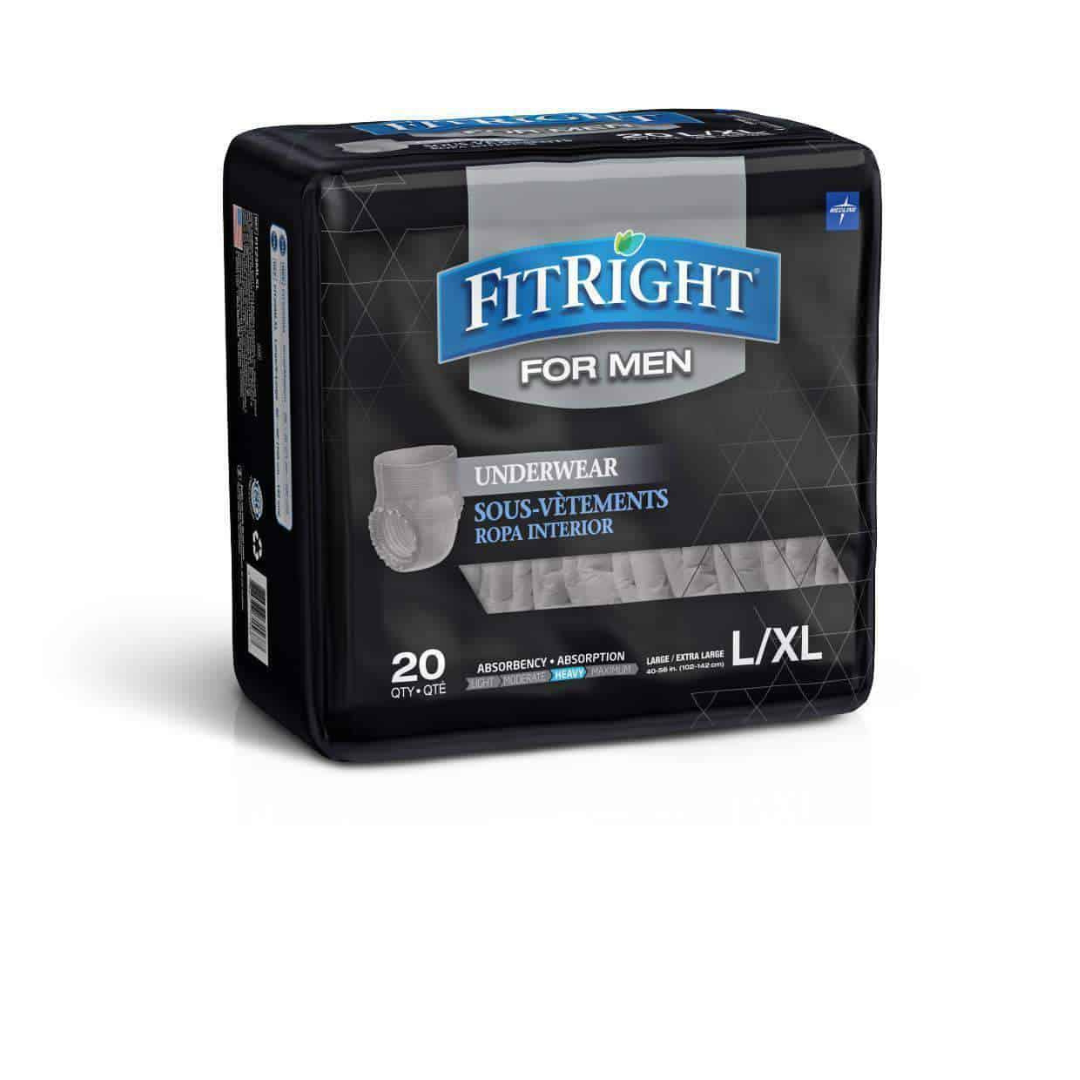 FitRight Ultra Absorbency Underwear for Men - Case of 80 - Senior.com Incontinence