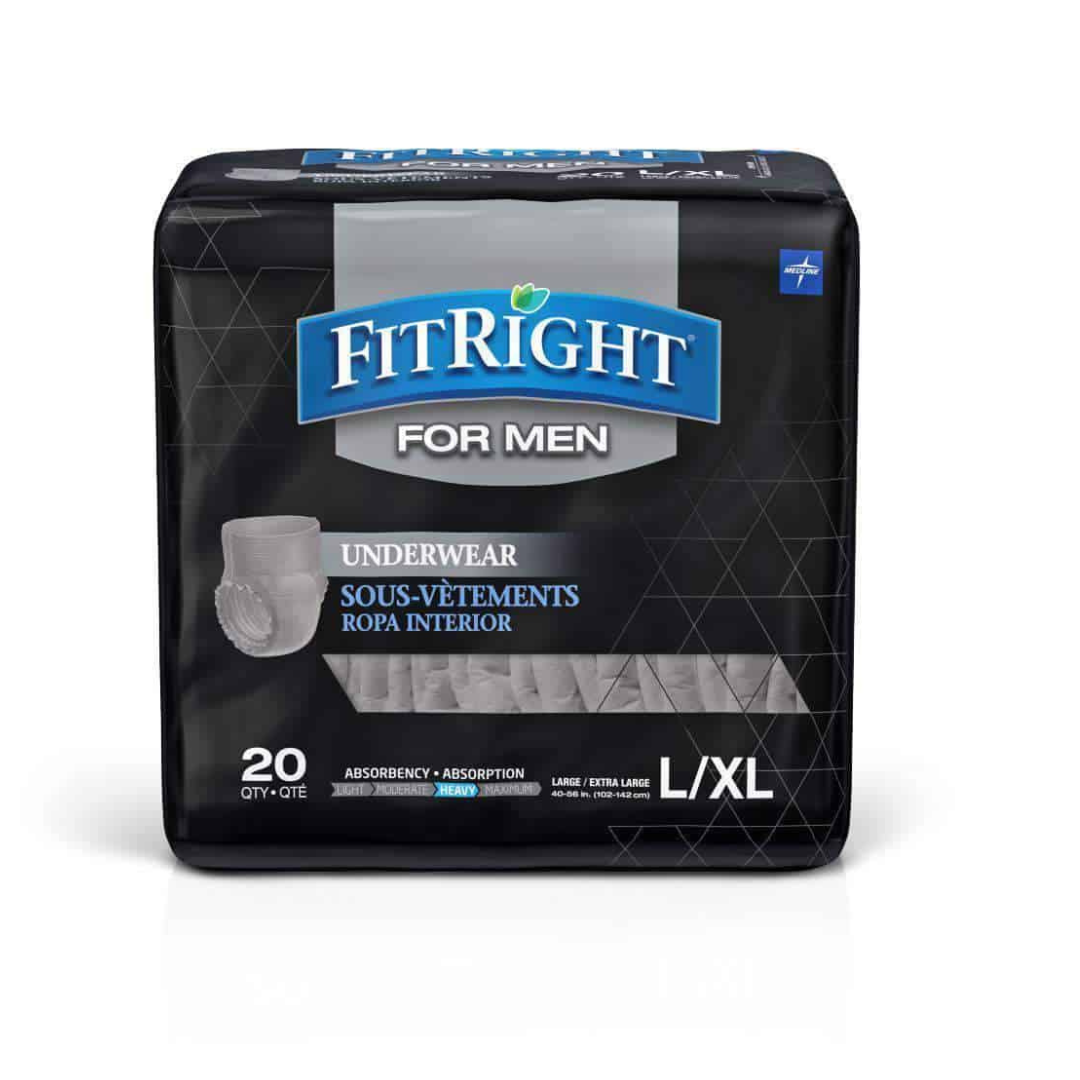 FitRight Ultra Absorbency Underwear for Men - Case of 80 - Senior.com Incontinence