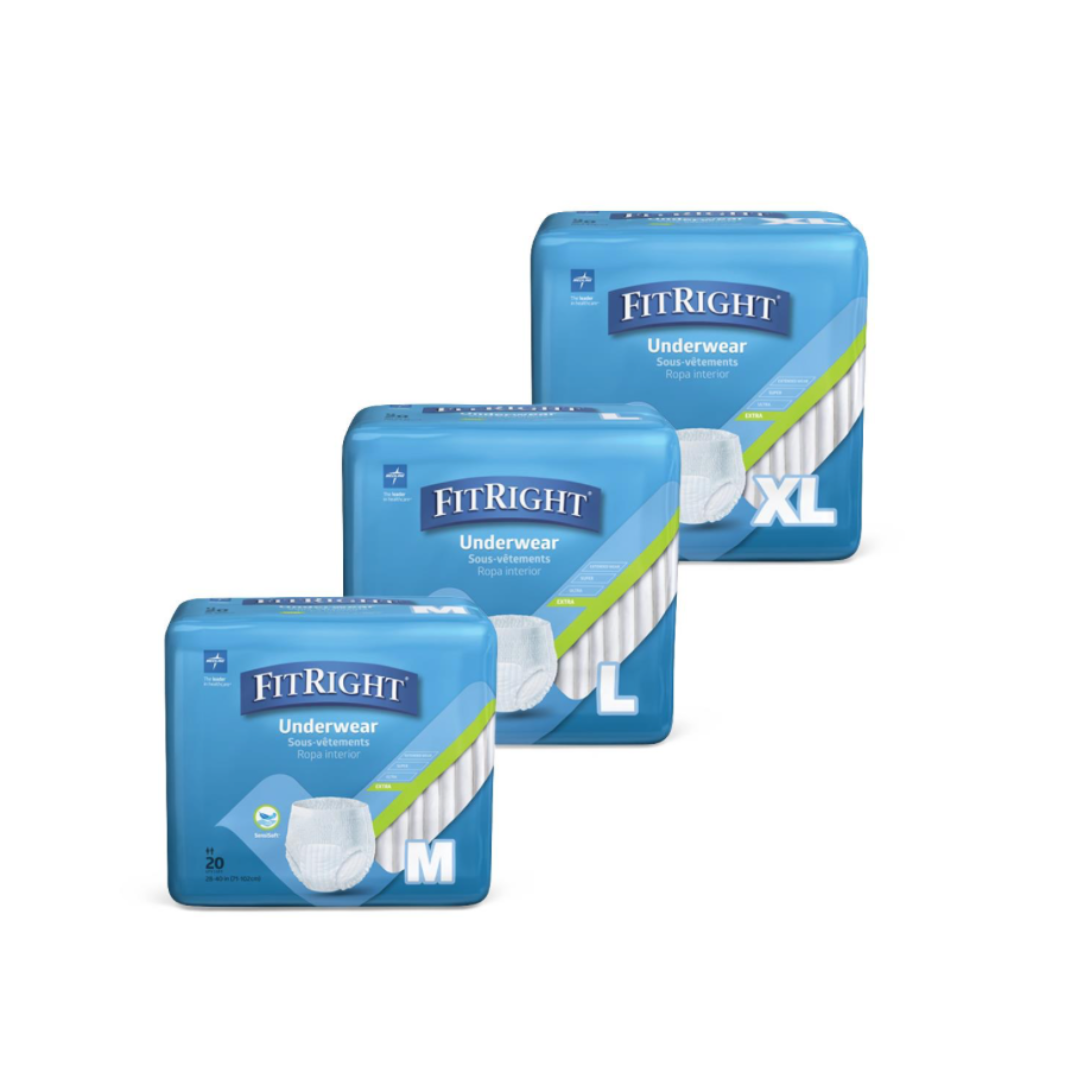 FitRight Protect Extra Protective Unisex Underwear - Case of 80 - Senior.com 