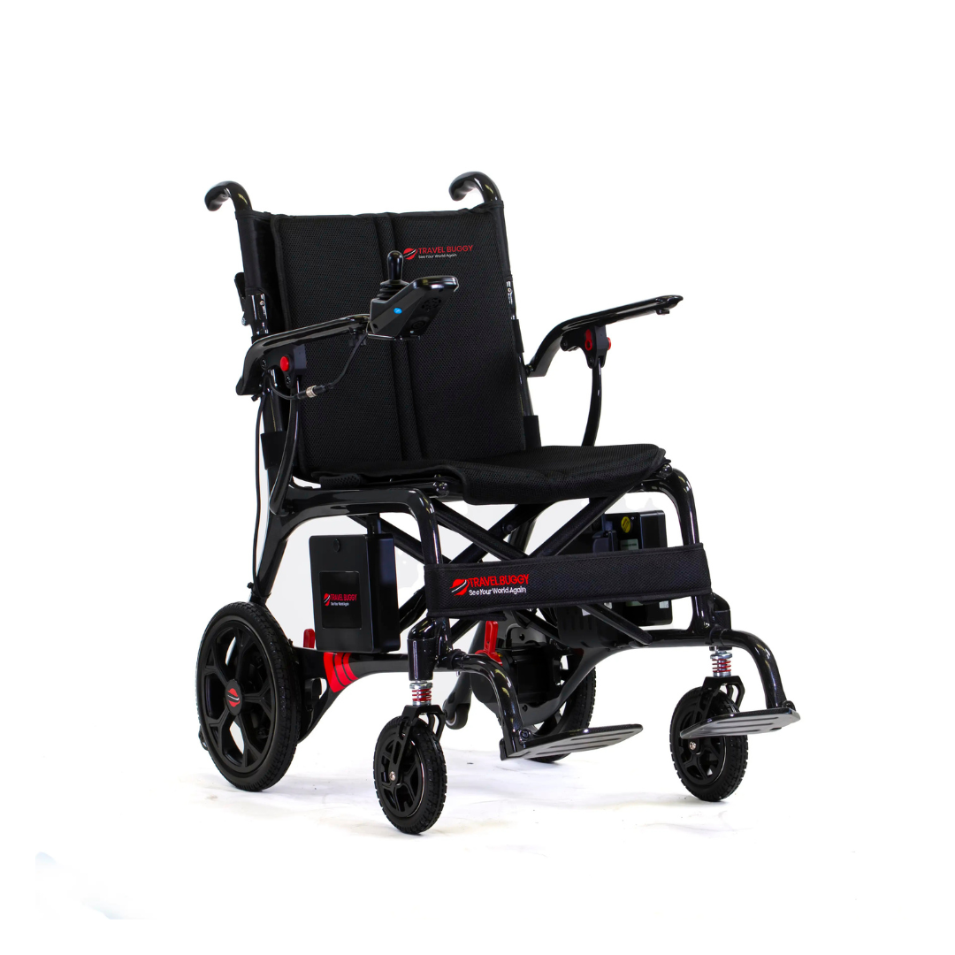 Travel Buggy AEROLUX Carbon Fiber Portable Power Chair - Only 29 lbs Black