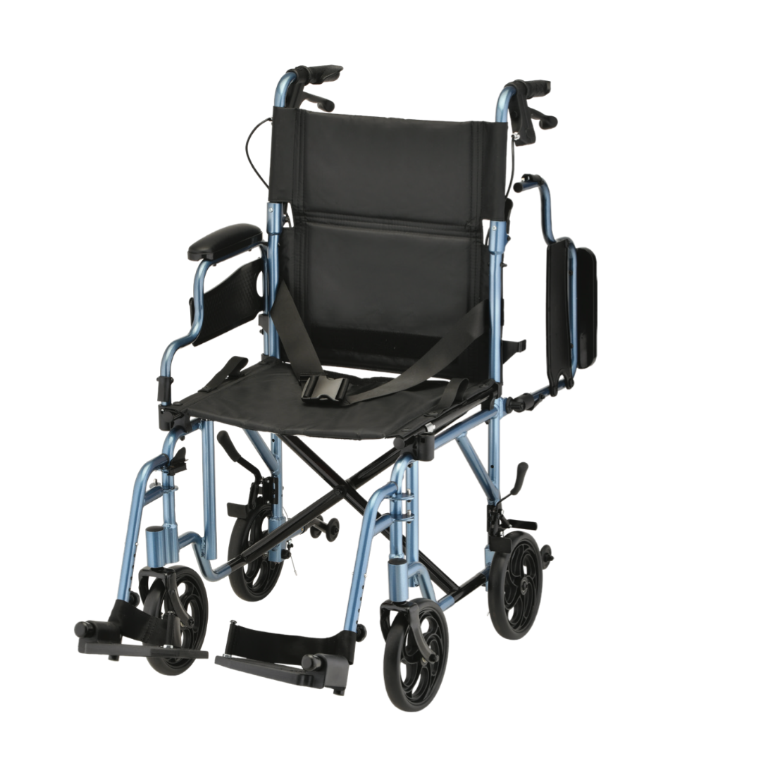 Nova Medical Aluminum Lightweight Transport Chair with Flip-Up Desk Arms - Senior.com Transport Chairs
