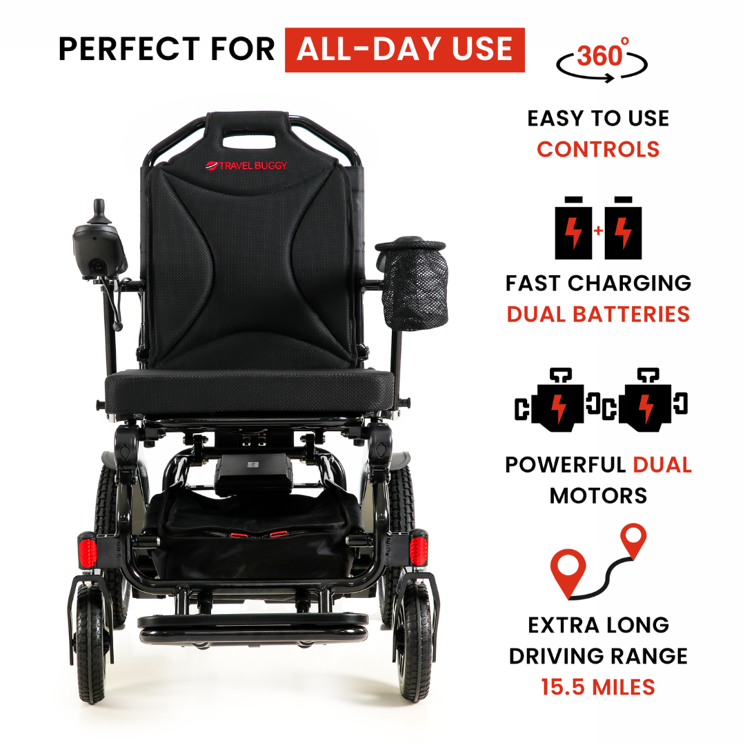 Travel Buggy CITY 2 PLUS Ultralite HD Reclining Travel Power Chair