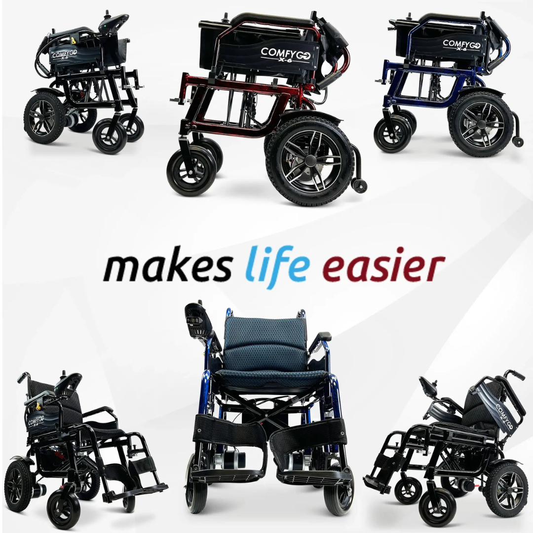 ComfyGo X-6 Lightweight Portable Electric Wheelchair
