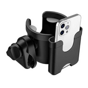 Travel Buggy Universal Cup & Phone Holder - Clamps On Easily - Senior.com Cell Phone Holders