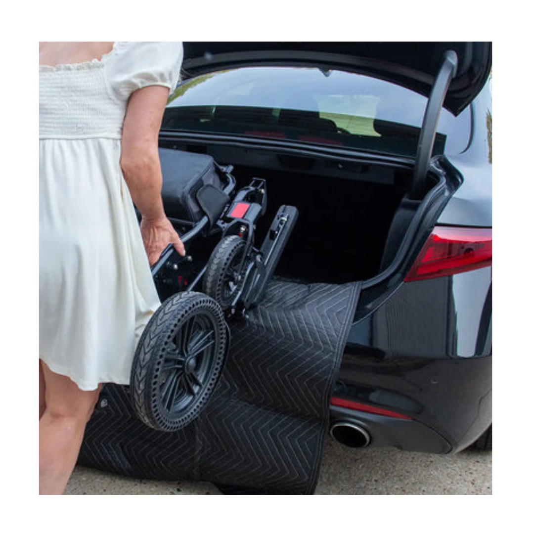 Travel Buggy Bumper Blanket - Easily Slide Power Chairs & Scooters In To Your Trunk - Senior.com 