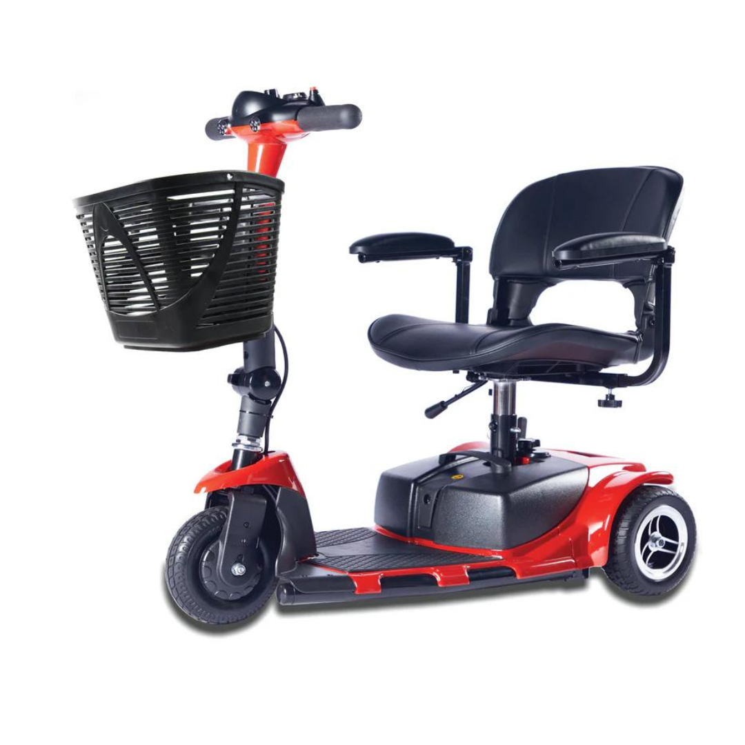 Zipr Roo 3-Wheel Mobility Scooter with Swivel Seat Red
