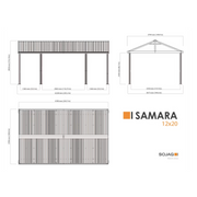Sojag Samara Carport Gazebo Building Kit - 12 x 20 Feet - All Weather Design - Senior.com Carports