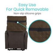 Vive Health Full Chair Washable Incontinence Pads with Side Storage Pouches - Senior.com Chair Pads