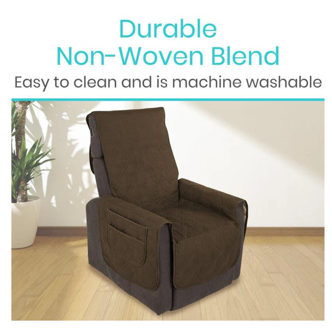 Vive Health Full Chair Washable Incontinence Pads with Side Storage Pouches - Senior.com Chair Pads