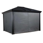 ShelterLogic Cambridge Hardtop Gazebo Sun Shelter with Curtains - 10 ft. x 12 ft. - Senior.com Gazebos