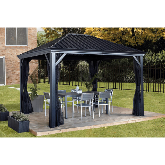 Sojag Marsala Gazebo with Mosquito and Sun Curtains - 10 ft. x 14 ft.